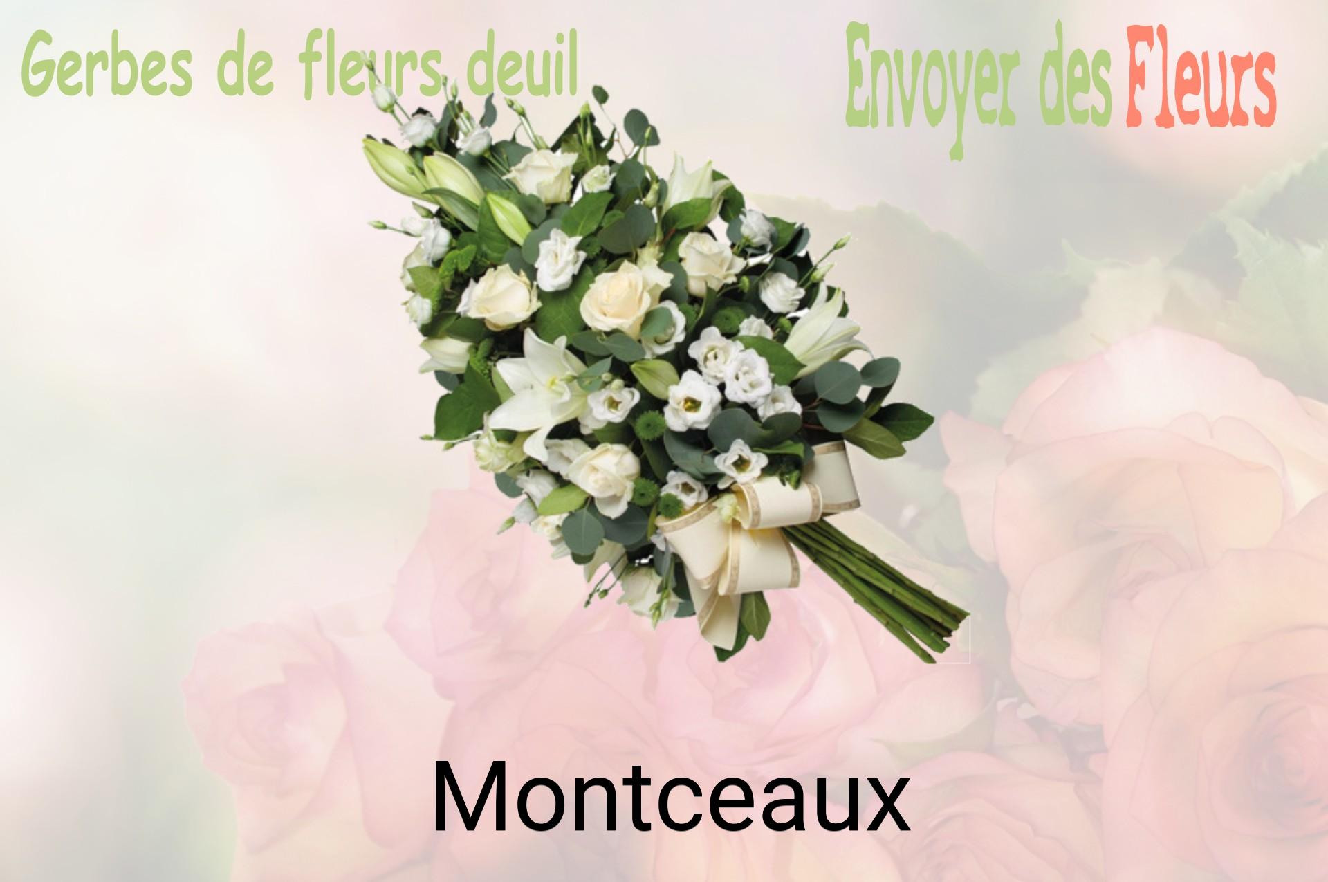 Gerbe de fleurs de deuil livrée à Montceaux